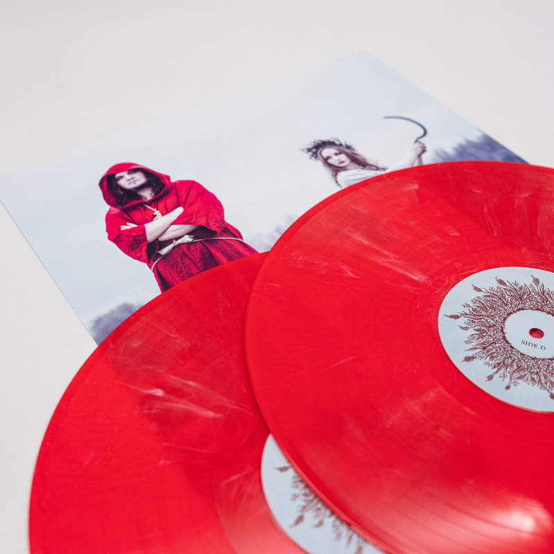 Dymna Lotva - Зямля Пад Чорнымі Крыламі: Кроў (The Land Under The Black Wings: Blood) Vinyl 2-LP Gatefold  |  Red/White Marble