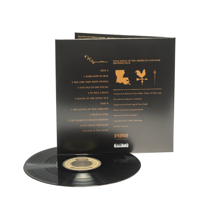 Brother Dege - Folk Songs Of The American Longhair Vinyl Gatefold LP  |  Black